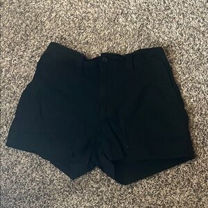 Black High-Waist Casual Shorts